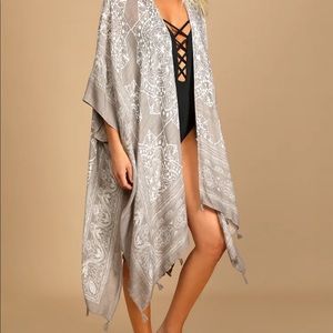 Lulus grey print cover-up